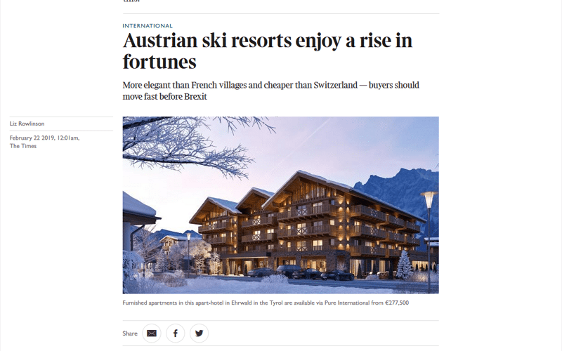 The Times - Austrian ski resorts enjoy a rise in fortunes